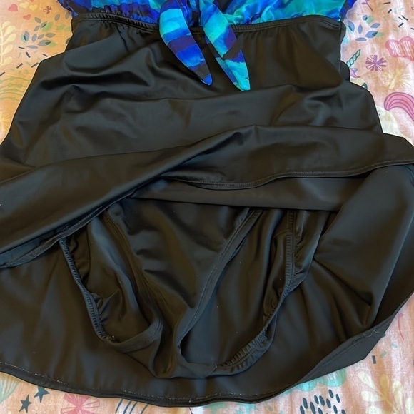 Inches Away for Longitude Swim Graphic Tie Front Swim Dress - Picture 6 of 13